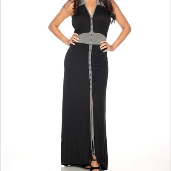 Rhonda Shear button front maxi dress - Picture 2 of 6